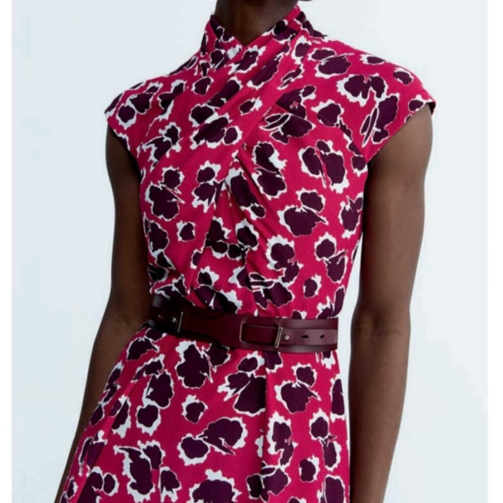 The Fold London Mirabello Dress Multicolour Crepe